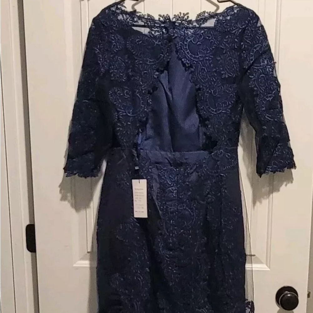 Navy Lace Gown